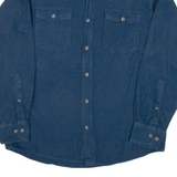 REDHEAD Mens Flannel Shirt Blue Long Sleeve M