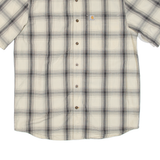CARHARTT Relaxed Fit Mens Worker Shirt Beige Check M