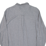 WOOLRICH Mens Flannel Shirt Grey Long Sleeve L