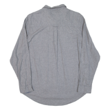 WOOLRICH Mens Flannel Shirt Grey Long Sleeve L