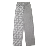 KARL KANI Womens Jeans Grey Loose Straight W26 L35