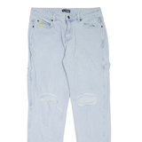 BLACK SALT Carpenter Distressed Womens Jeans Blue Regular Tapered W30 L30