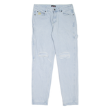 BLACK SALT Carpenter Distressed Womens Jeans Blue Regular Tapered W30 L30