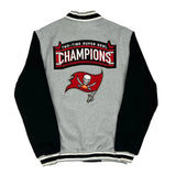 Tampa Bay Buccaneers Jh Designs Nfl Varsity Jacket - XL Grey Cotton Blend