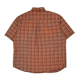 Vintage Carhartt Checked Short Sleeve Shirt - 2XL Orange Cotton
