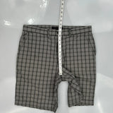 Tommy Hilfiger Checked Shorts - 34W 10L Grey Cotton
