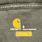 Carhartt Long Sleeve T-Shirt - Small Green Cotton