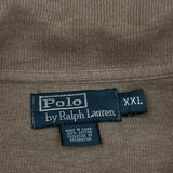 Polo By Ralph Lauren 1/4 Zip - 2XL Brown Cotton