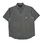 Rugged Flex Carhartt Short Sleeve Shirt - Large Grey Cotton