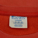 Reverse Weave Champion Spellout Sweatshirt - Large Red Cotton