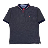 Tommy Hilfiger Striped Polo Shirt - XL Red Cotton
