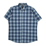 Lee Checked Short Sleeve Shirt - XL Blue Cotton