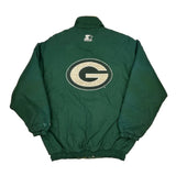 Green Bay Packers Starter Football Jacket - Medium Yellow Polyester
