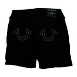 True Religion Skinny Denim Shorts - 28W US 2 Black Cotton Blend