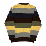 Tommy Hilfiger Striped Sweater - Medium Multicoloured Cotton