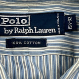 Polo By Ralph Lauren Striped Shirt - Medium Blue Cotton