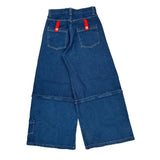 Menace Wide Leg Jeans - 27W US 4 Blue Denim