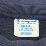 Reverse Weave Champion Sweatshirt - Small Navy Cotton