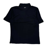 Reebok Polo Shirt - Large Black Cotton
