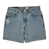 Levis Boot Cut Denim Shorts - 28W 10L Light Wash Cotton