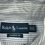 Ralph Lauren Striped Shirt - Large Blue Cotton
