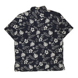 Quality Clothing Hawaiian Shirt - Medium Navy Cotton