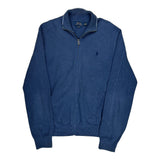 Polo By Ralph Lauren Zip Up Sweater - XL Blue Cotton