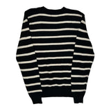 Polo By Ralph Lauren Striped Sweater - Large Black & White Cotton