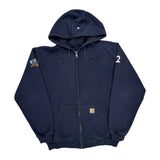 Carhartt Hoodie - Large Navy Cotton Blend