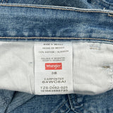 Wrangler Carpenter Shorts - 38W 9L Blue Cotton