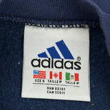 Classic Logo Adidas Sweatshirt - Small Blue Cotton