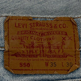 Made In USA Levis 550 Jeans - 34W 30L Light Wash Cotton