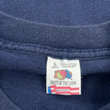 Fruit Of The Loom Single Stitch T-Shirt - Large Navy Cotton