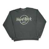 Hard Rock Cafe Graphic Sweatshirt - No Size Gray Cotton