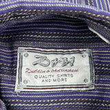 D&H Striped Shirt - Large Purple Cotton