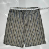 Lee Checked Shorts - 34W 9L Blue Cotton