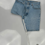 505 Levis Denim Shorts - 34W 10L Light Wash Cotton