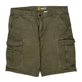 Carhartt Cargo Shorts - 34W 9L Green Cotton