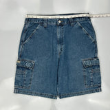Wrangler Cargo Cargo Shorts - 34W 10L Blue Denim