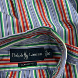 Ralph Lauren Striped Shirt - Medium Multicoloured Cotton