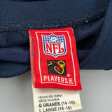 Age 14-16 Reebok New England Patriots Football Jersey - Large Blue Polyester