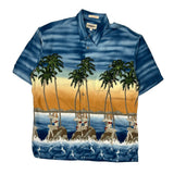 Campia Graphic Hawaiian Shirt - Large Multicoloured Viscose