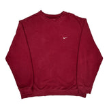 Nike Sweatshirt - 2XL Red Cotton