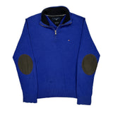 Tommy Hilfiger 1/4 Zip - Large Blue Cotton