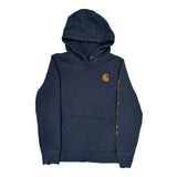 Carhartt Hoodie - Small Navy Cotton