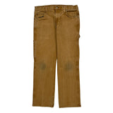 Dickies Carpenter Trousers - 34W 31L Brown Cotton