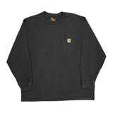 Carhartt Long Sleeve T-Shirt - 2XL Black Cotton