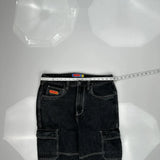 Empyre Cargo Pants - 34W 30L Black Cotton