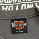 Motorcycles Harley Davidson Graphic Long Sleeve T-Shirt - Large Gray Cotton
