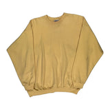 90S Blank Hanes Sweatshirt - Large Yellow Cotton